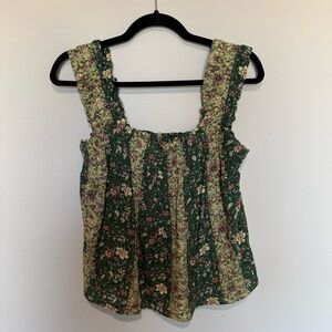 Women’s Easel Tank Top Blouse size small green